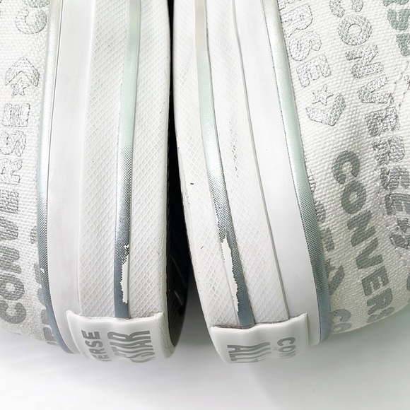 Converse White with Opalescence and Silver Accents (7) - Picture 16 of 16